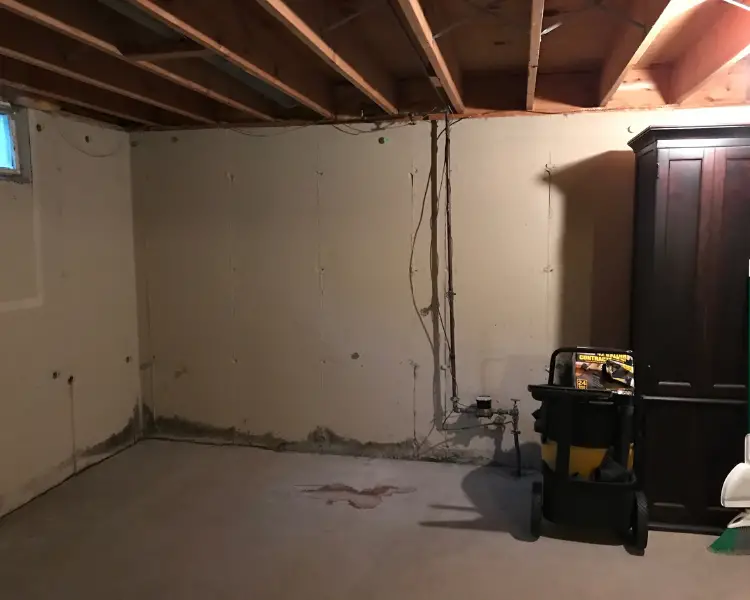 What the basement looked like before the renovation.