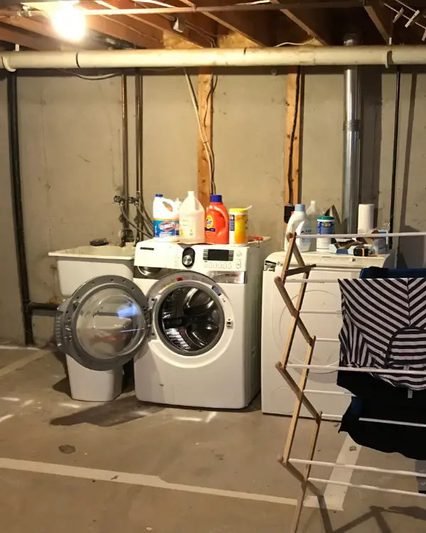 What the laundry room looked like before the renovation