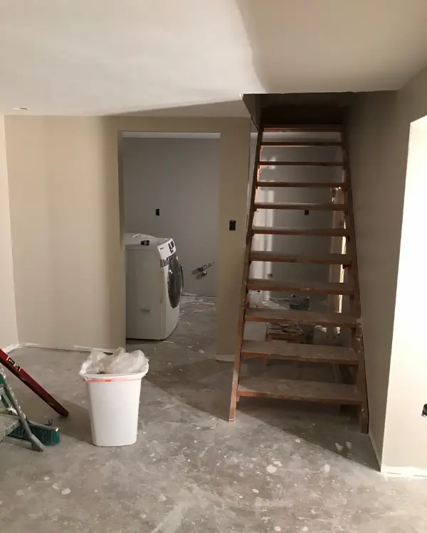 Laundry room being completed.