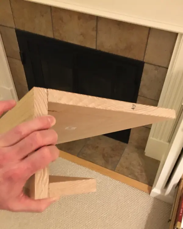 building the fireplace mantel