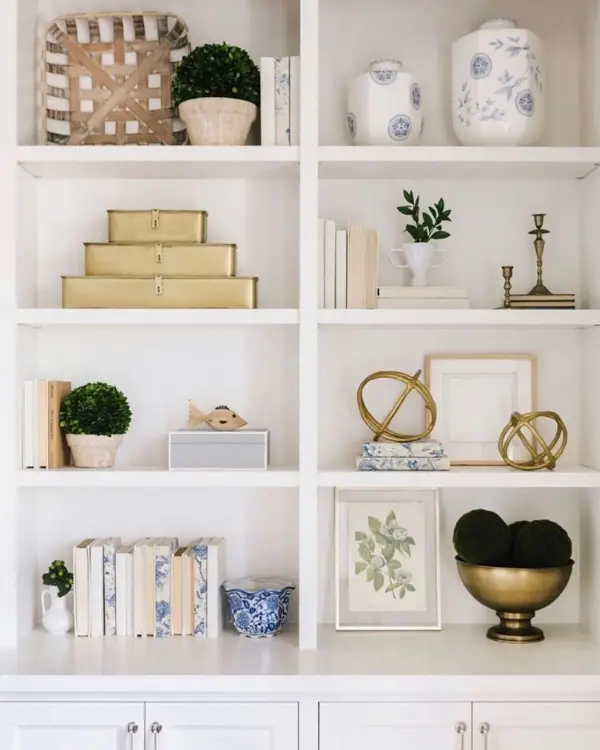Pops of blue and neutrals is the color scheme here.