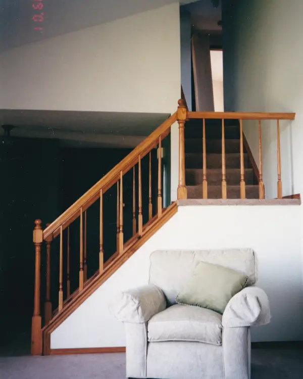 The staircase when we first moved in.