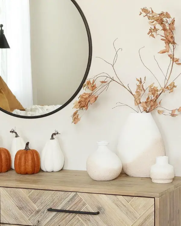 Fall branches as a simple way to decorate for fall.