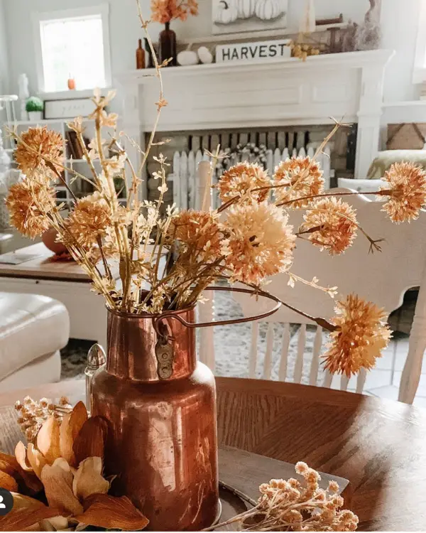 Beautiful copper vase for Fall