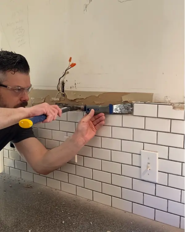Removing the top row of tiles
