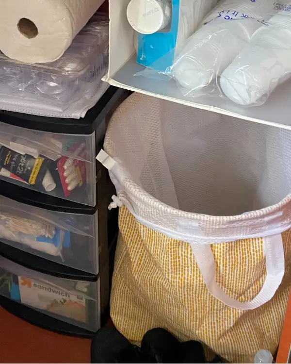 dorm room essentials: laundry organization