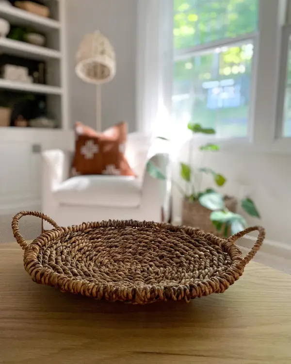 A basket as fall decor
