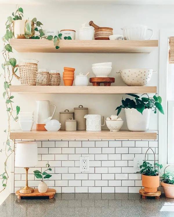 terracotta pots in the kitchen for spring