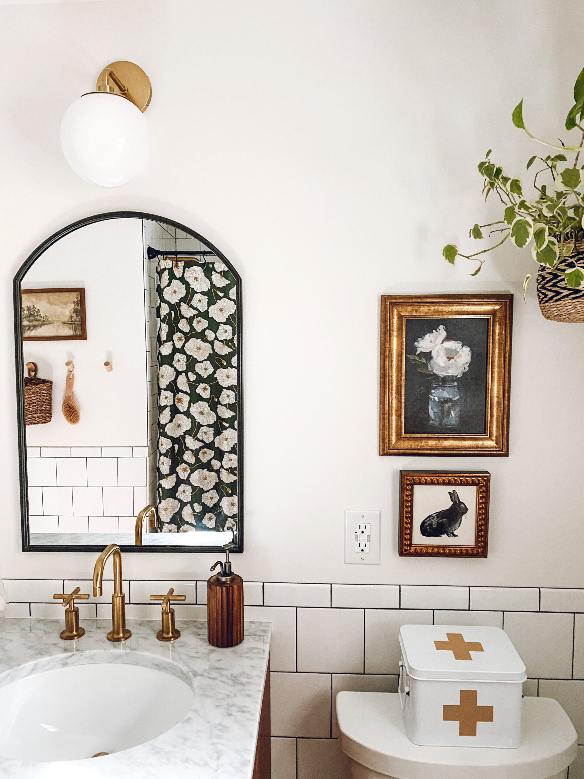 I saved on some of the art and splurged on one. How much did this whole bathroom remodel cost?