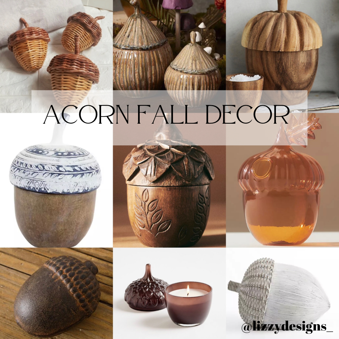 simple fall decor for the home: acorn fall decor