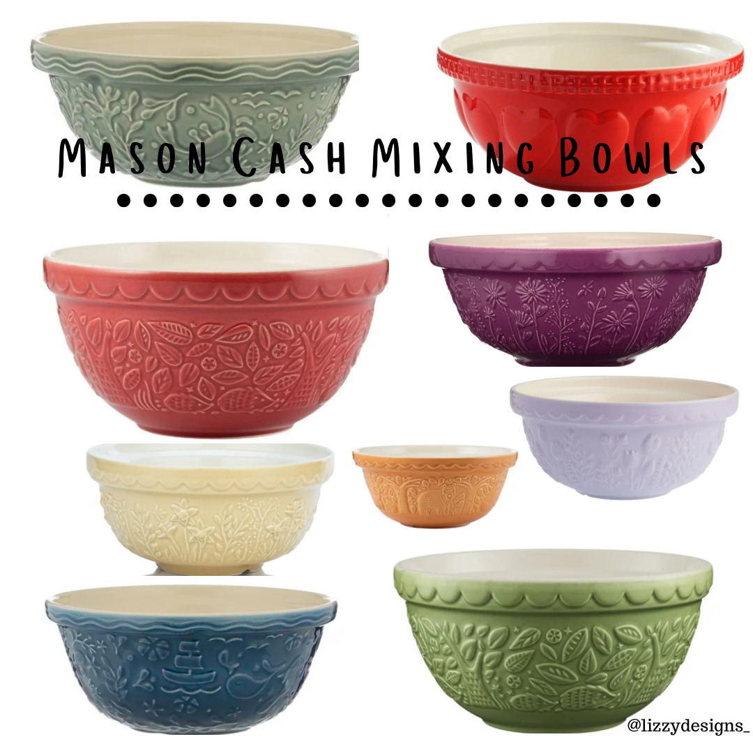 Mason Cash colorful mixing bowls