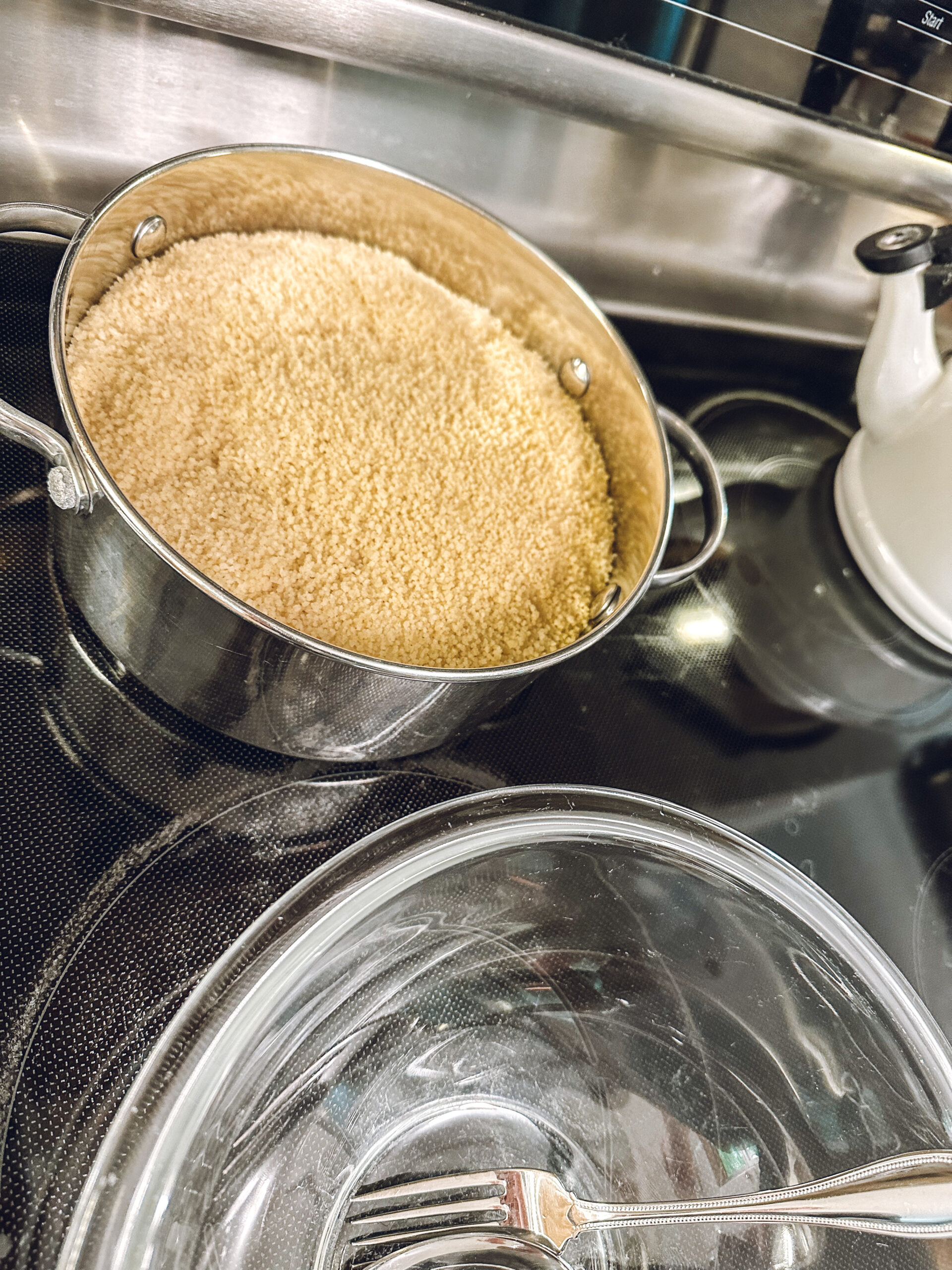 couscous on the stove