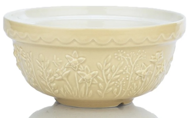 Mason Cash bowl, yellow with flowers, perfect for Spring!