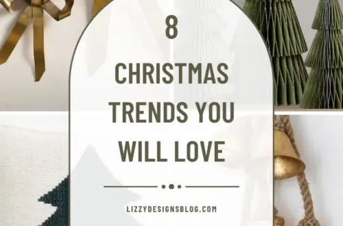 brass bows, paper Christmas trees, Christmas tree pillow and bells are some of the trends you will love