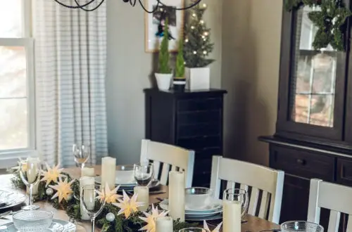 Star and Cedar Garland Centerpiece