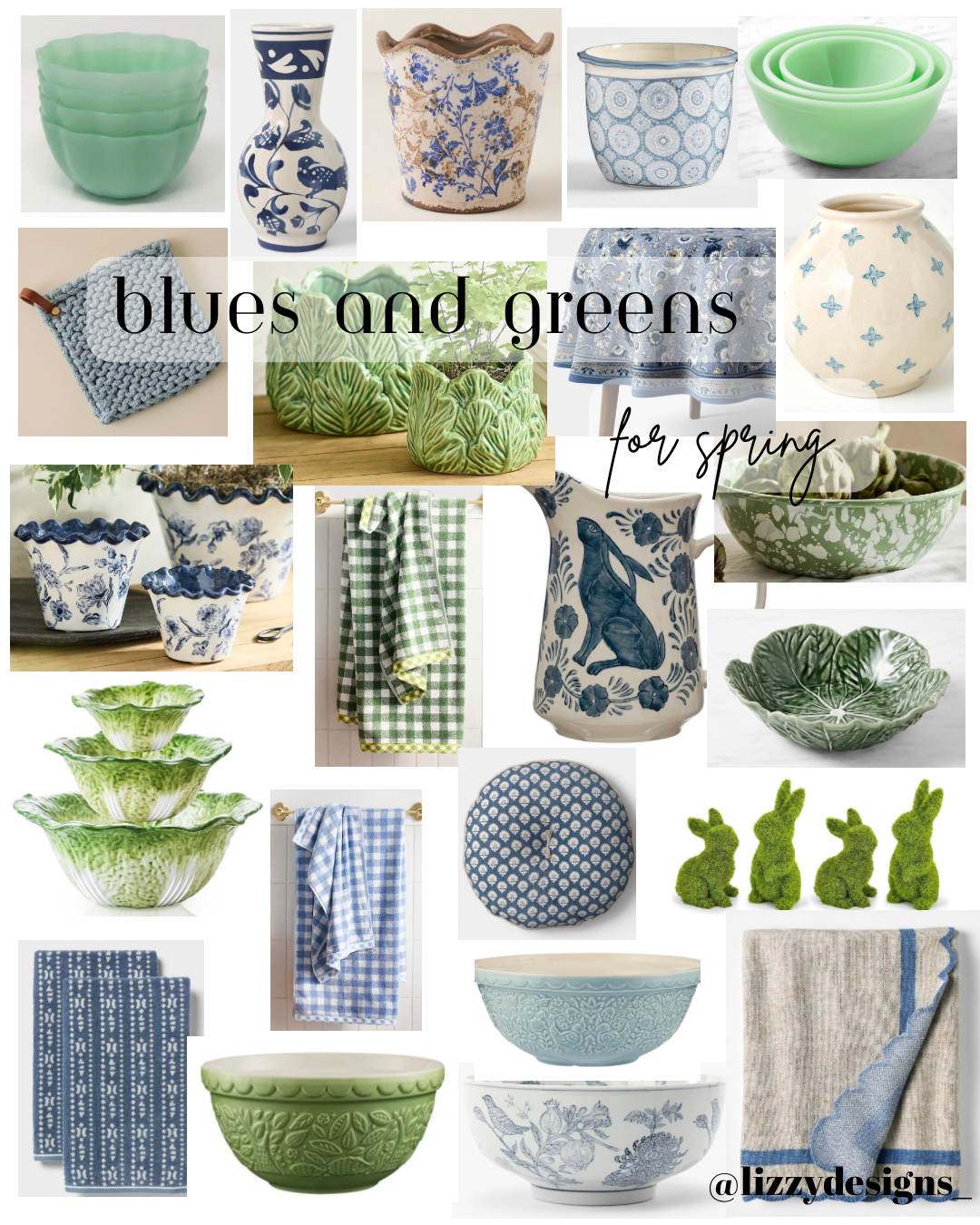 blues and greens for spring