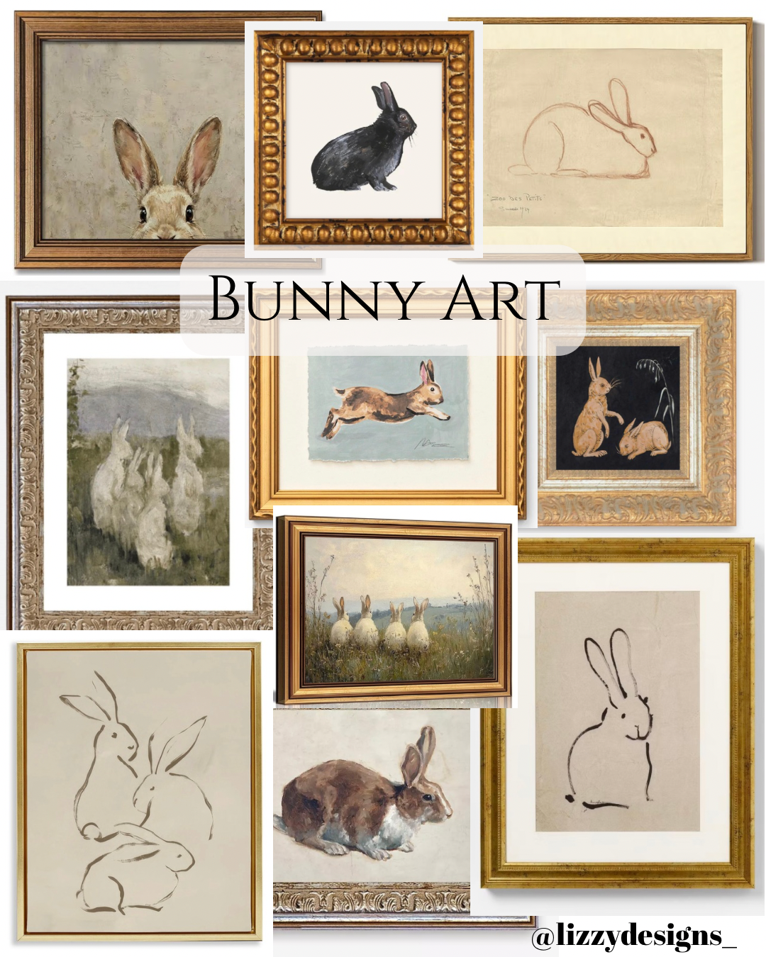 bunny art is an easy way to add spring decor to the home