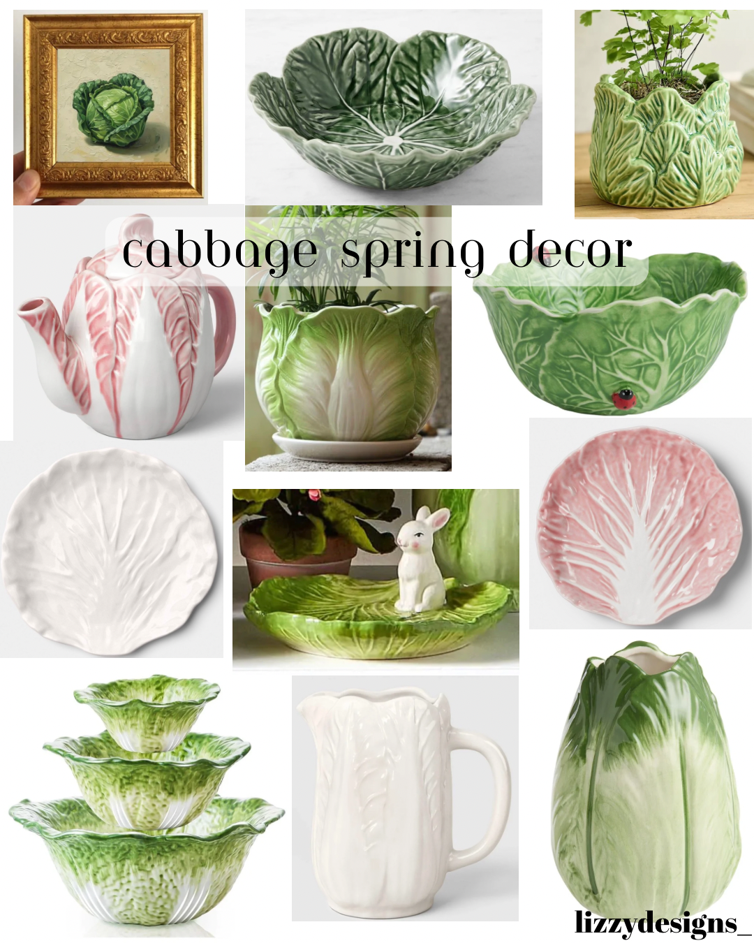 cabbage spring decor